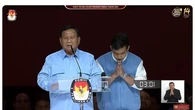 Akhiri Debat Capres, Prabowo Didampingi Gibran Minta Maaf ke Paslon 01 dan 03