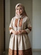 9 Inspirasi Gamis Katun Kombinasi Batik Formal Santai, Tepat untuk Acara Formal di 2025