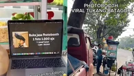 Viral Tukang Batagor Pakai Macbook untuk Jasa Photobooth, Bayar Hanya Rp1.000
