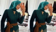 Model Atasan Brokat Hijab dan Rok Songket ala Citra Kirana, Gaya Simpel saat Kondangan di ...