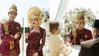8 Potret Akad Nikah Harris Vriza dan Haviza di Bali, Beri Mahar Emas Batangan