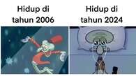 6 Meme Kehidupan dari Tahun ke Tahun Ini Kocak, Ekspresi Squidward Relate