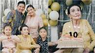 7 Potret Sharena Delon Rayakan Ulang Tahun Sang Nenek yang ke-100, Meriah Banget