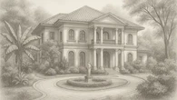 7 Gambar Sketsa Rumah Mewah yang Memikat, dari Klasik hingga Modern