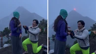 Vulcão entra em erupção durante pedido de casamento e viraliza
