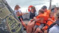 Polícia Militar Ambiental resgata duas famílias na praia de Boiçucanga