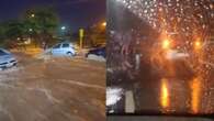 Temporal causa enxurrada e arrasta carros em Bauru (SP); vídeo