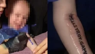 Bebê tem braço "tatuado" pelos pais em concurso de gamer