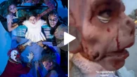 Fã se borra de medo na Hora do Horror e monstro reage: "nojenta"