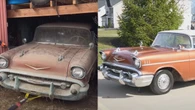 Youtubers
encontram carro clássico abandonado e o deixam 'novo'