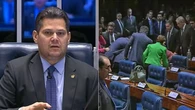 Vídeo: senadora do PT cai, bate a cabeça e sessão é interrompida