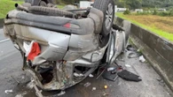 Dunga, ex-seleção brasileira, capota o carro com esposa no Paraná