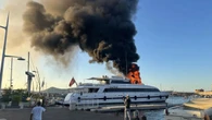 Iate de luxo de R$ 650 milhões pega fogo em Saint Tropez; assista