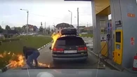 Homem acende isqueiro perto de bomba e causa incêndio; assista