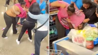Mulheres furiosas espancam funcionário de supermercado; assista