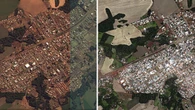 Veja o antes e depois de Rio Bonito do Iguaçu (PR) após tornado