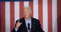 President Biden speaking in Philadelphia before traveling to Harrisburg Sunday