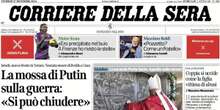 Le prime pagine di oggiLe parole di Putin sulla guerra in Ucraina, l'aereo caduto in Kazakistan e gli ultimi giorni della legge di bilancio