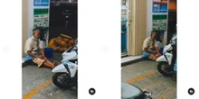 Penjual Anyaman Duduk di Emperan Toko Tunggu Pembeli, Terus Berdzikir Tak Kenal Lelah