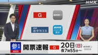 参議院選挙 NHKの開票速報はテレビとネットで