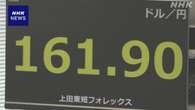 円相場 一時1ドル161円90銭台に 約37年半ぶりの円安水準更新