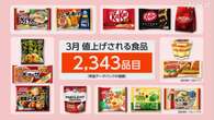 3月に値上げの食品 “5か月ぶり2000品目超” 物価上昇続く