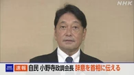 自民 小野寺政務調査会長 石破首相に辞任の意向伝える