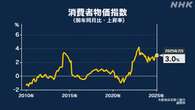 2月 消費者物価指数 前年同月比3.0％上昇