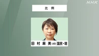 参議院選挙 比例代表 国民 田村麻美氏 当選確実