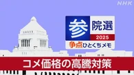 【詳しく知る参議院選挙の争点】コメ価格の高騰対策