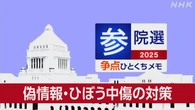 【詳しく知る参議院選挙の争点】SNSの偽情報対策