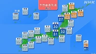 全国的に気温上昇 猛暑日になるところも 熱中症の対策を
