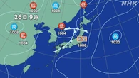 あすにかけ西～北日本 激しい雨のおそれ 土砂災害など十分注意