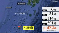 トカラ列島近海 震度1以上の地震 25日夕方までに432回