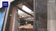 竜巻被害の静岡 牧之原 雨の中 片づけに追われる