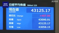 株価 4万3000円台に上昇 史上最高値更新 NY市場の株高受け
