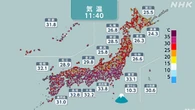 きょうも猛烈な暑さ 前線影響で東北～西日本を中心に激しい雨