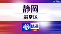 参議院選挙 静岡選挙区 定員2に7人が立候補
