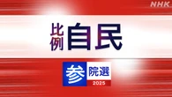 参議院選挙 自民党 比例代表の名簿登載者は