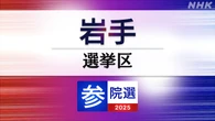 参議院選挙 岩手選挙区 定員1に4人が立候補