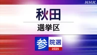 参議院選挙 秋田選挙区 定員1に4人が立候補