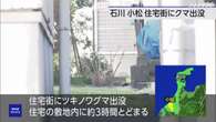 石川 小松 住宅街にクマ出没 約3時間とどまり駆除 けが人なし