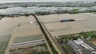【ドローン映像】熊本 玉名の上空から撮影 広い範囲で浸水