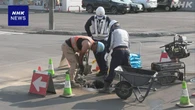 札幌 道路の一部が陥没 けが人なし 埋め戻す作業行い復旧