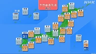 九州・沖縄～東北にかけて再び真夏日に 熱中症に注意