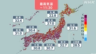 各地で猛暑日の予想 熱中症対策の徹底を