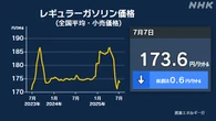 ガソリン小売価格 全国平均1リットル173.6円 3週ぶり値下がり