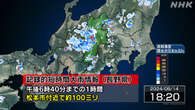 長野 松本市付近に記録的短時間大雨情報