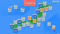 きょうも38度以上の危険な暑さ予想 熱中症対策の徹底を