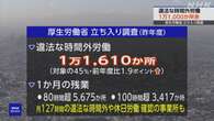 “違法な時間外労働”全国の事業所のうち1万1000か所余 厚労省